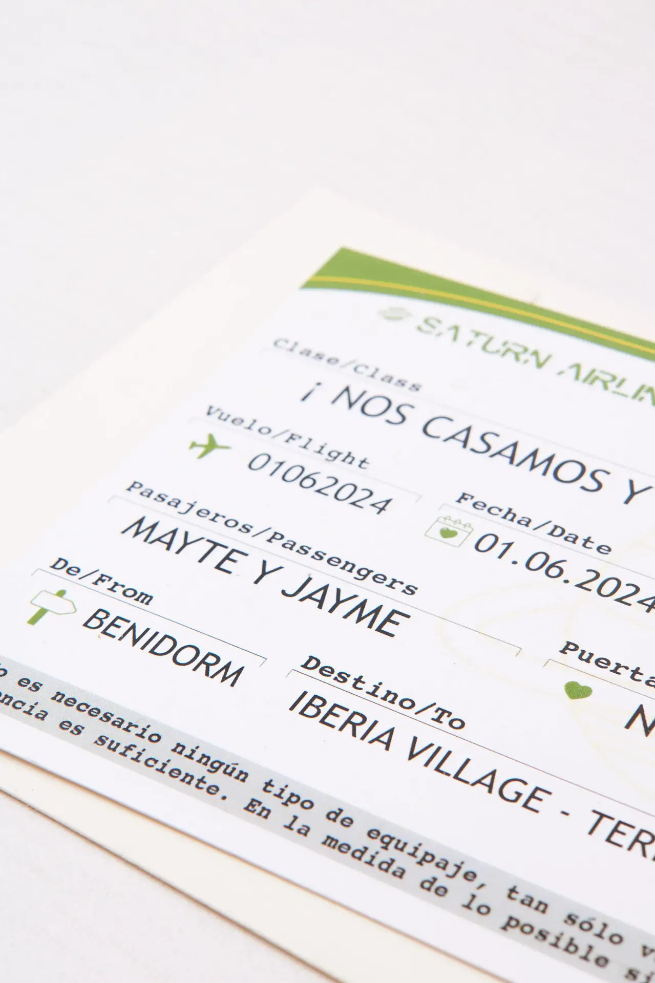 INVITACIÓN DE BODA ALOHA