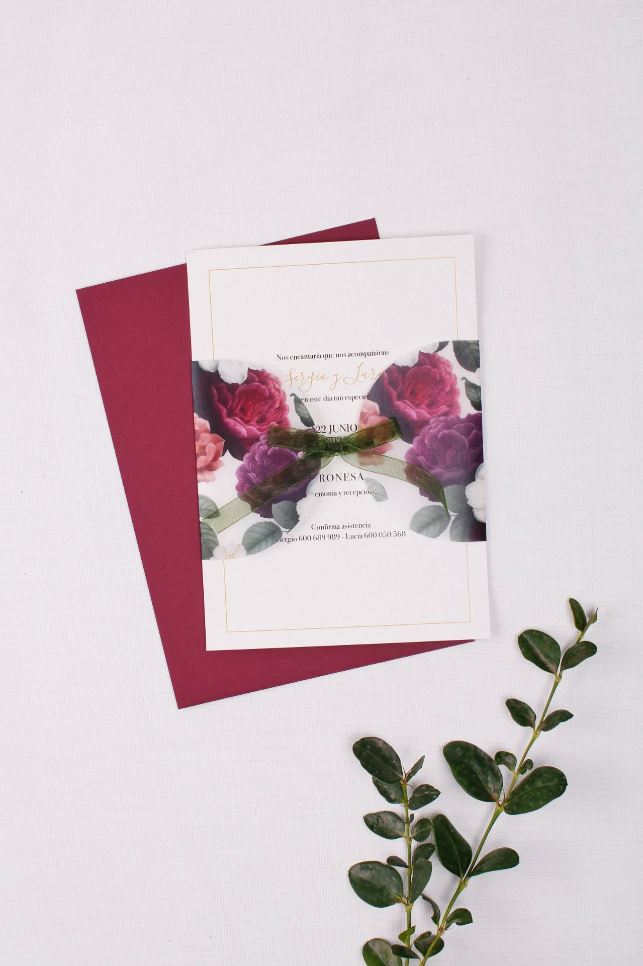 INVITACIÓN DE BODA ABRAZO VINTAGE (SI, AZUL CIELO)