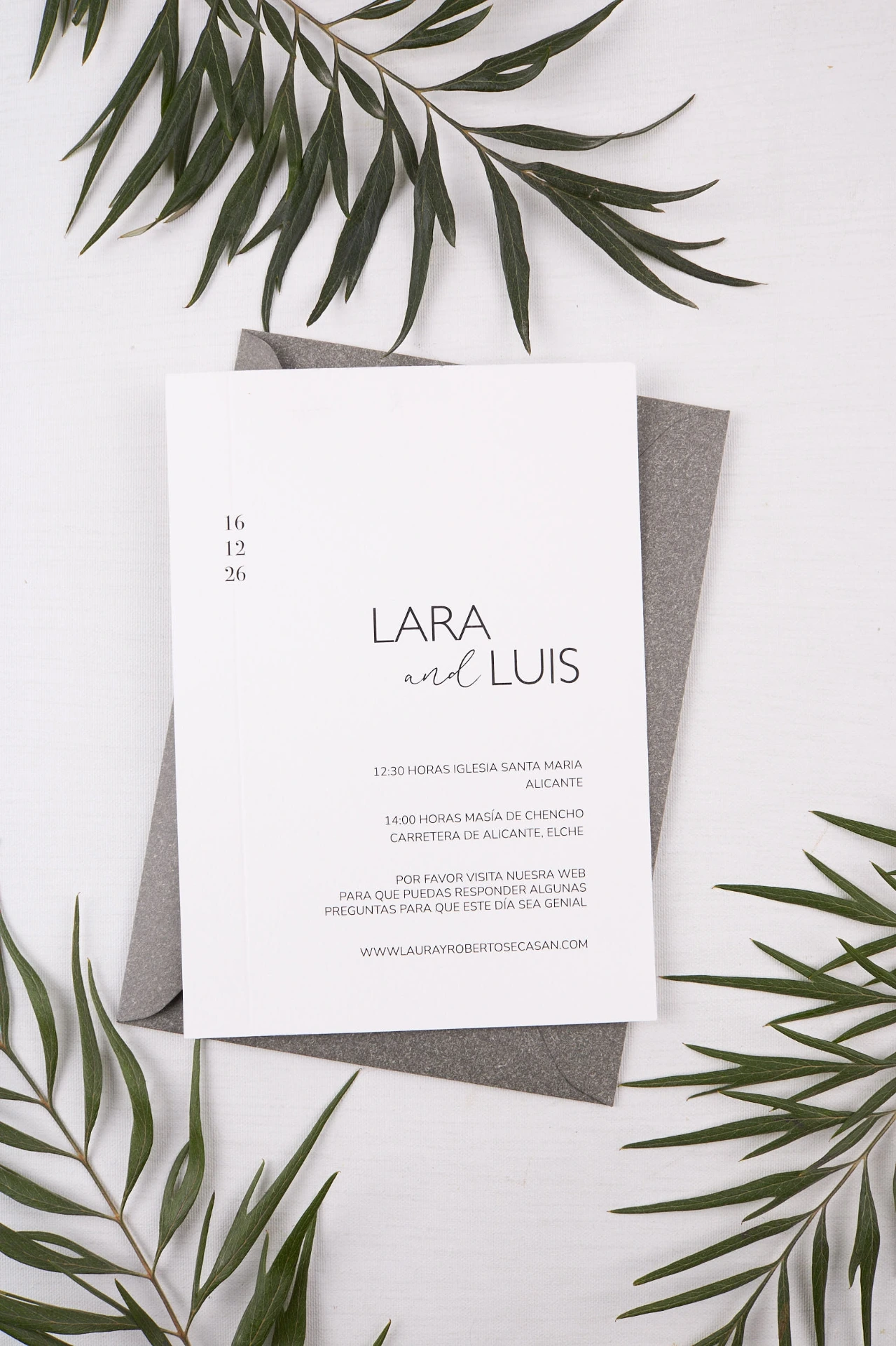 INVITACIÓN DE BODA YOU AND ME (SI, AZUL CIELO)