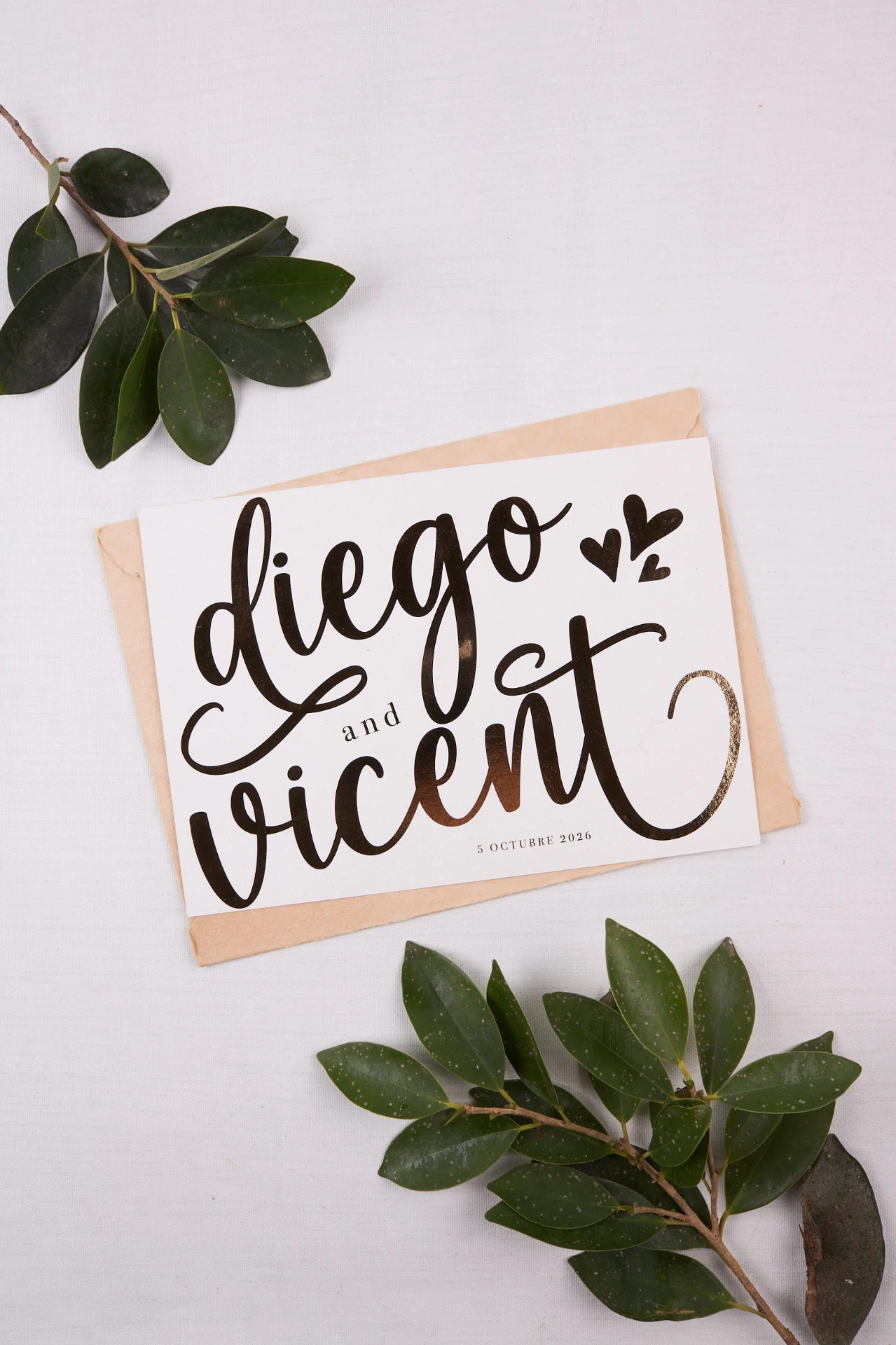 Invitación de boda Simply Gold