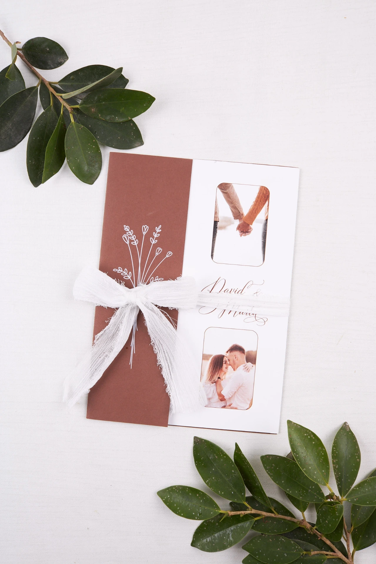 Invitación de boda Natural Lace