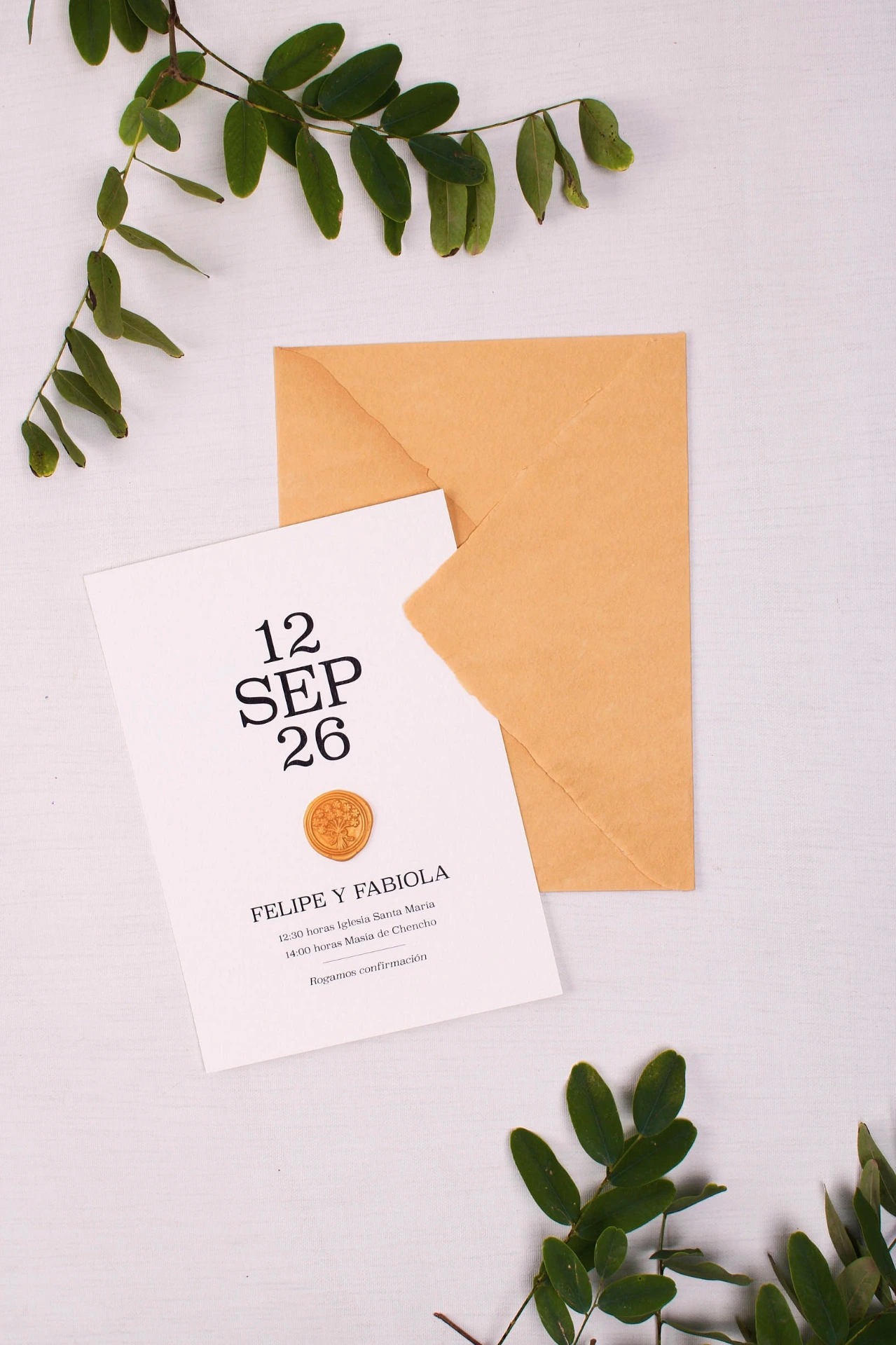 Invitación de boda Timeline