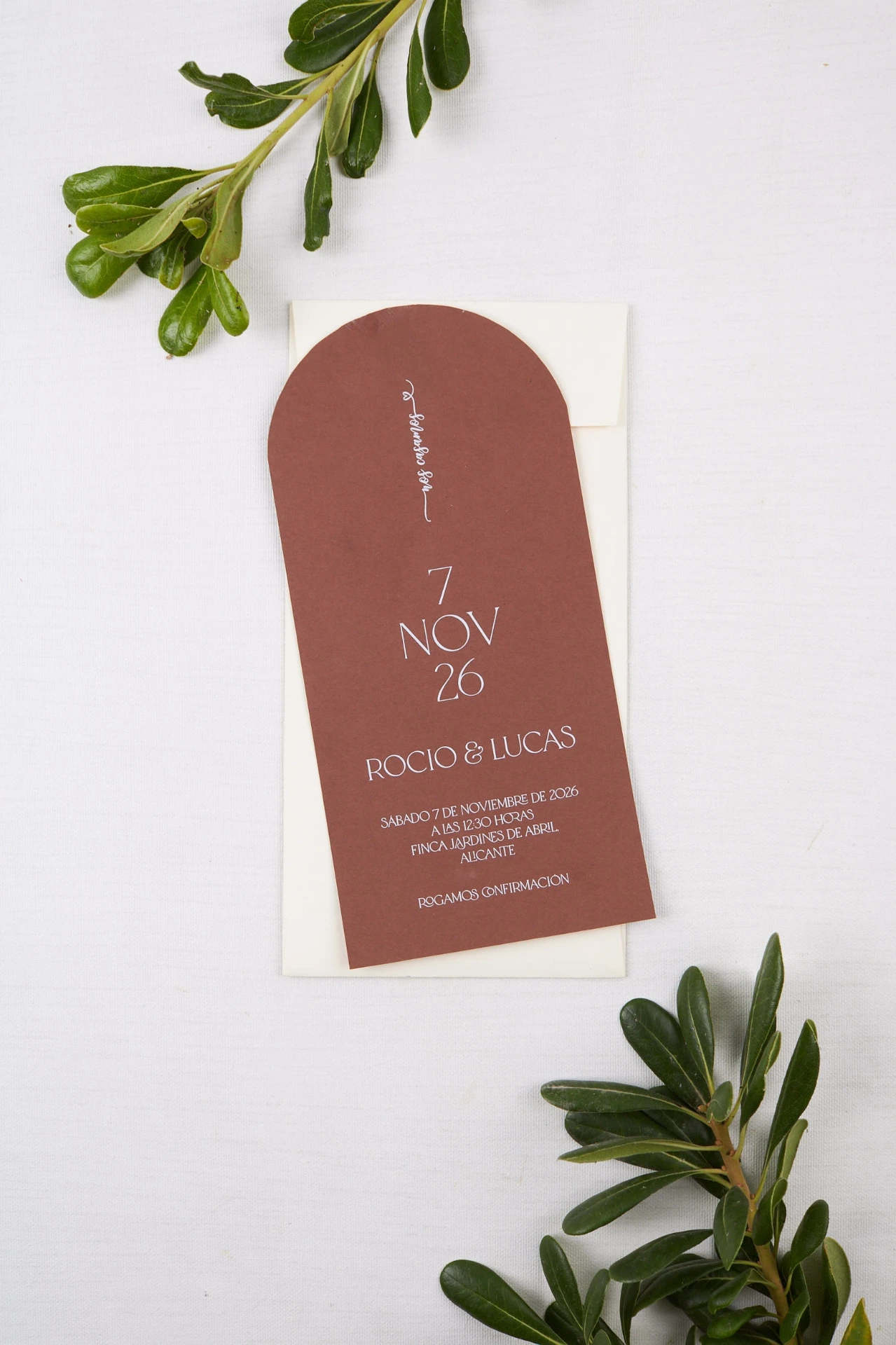 INVITACIÓN DE BODA ARCO COLOR