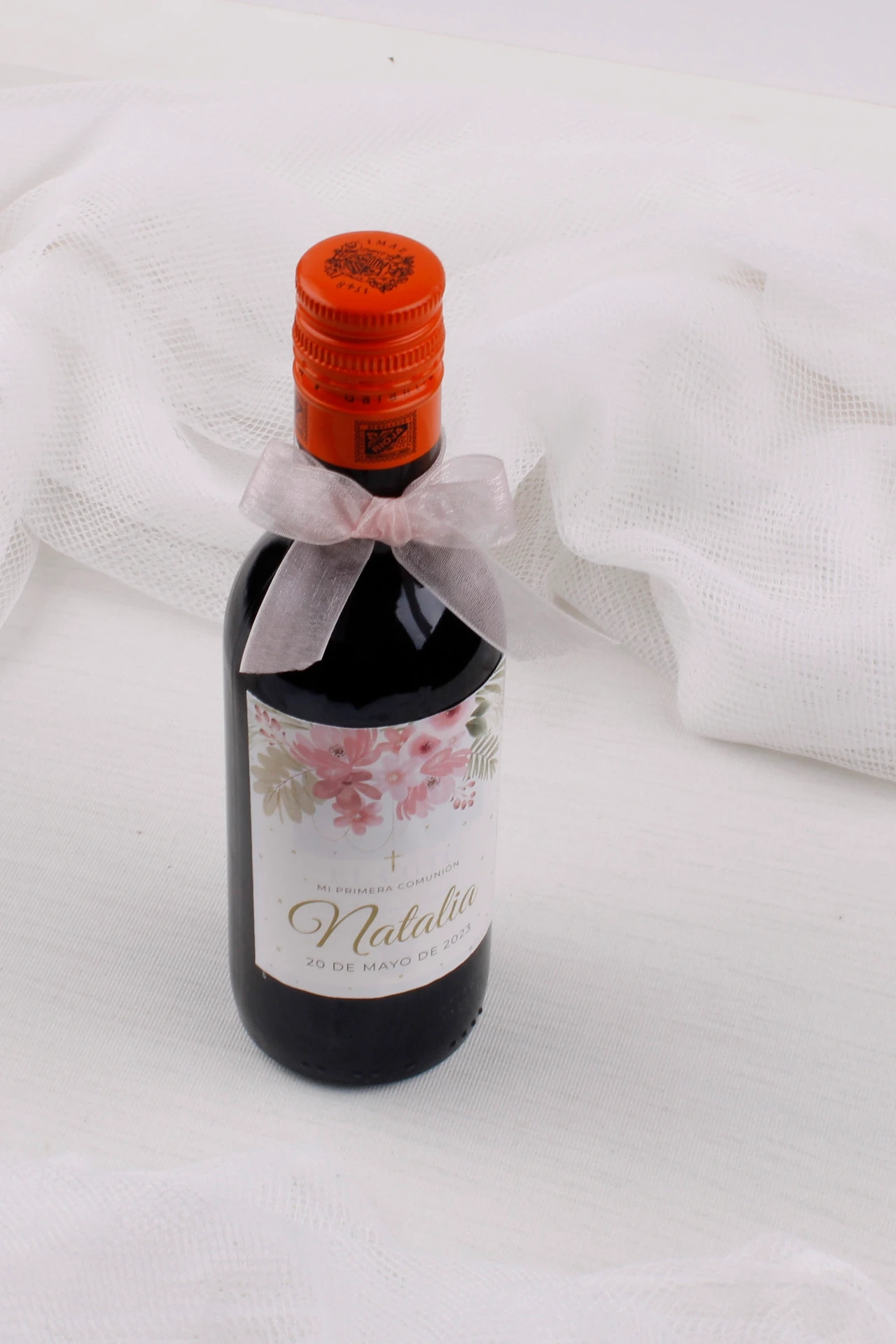 Brindis en pequeño · Miniatura de vino personalizada