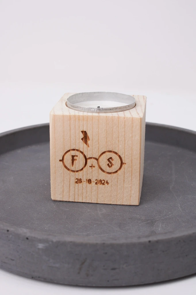 Luz que permanece · Portavelas personalizable