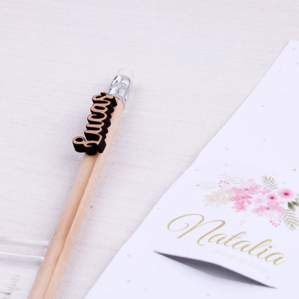 LÁPIZ PERSONALIZADO COLOR MADERA - DISEÑO COLECCION