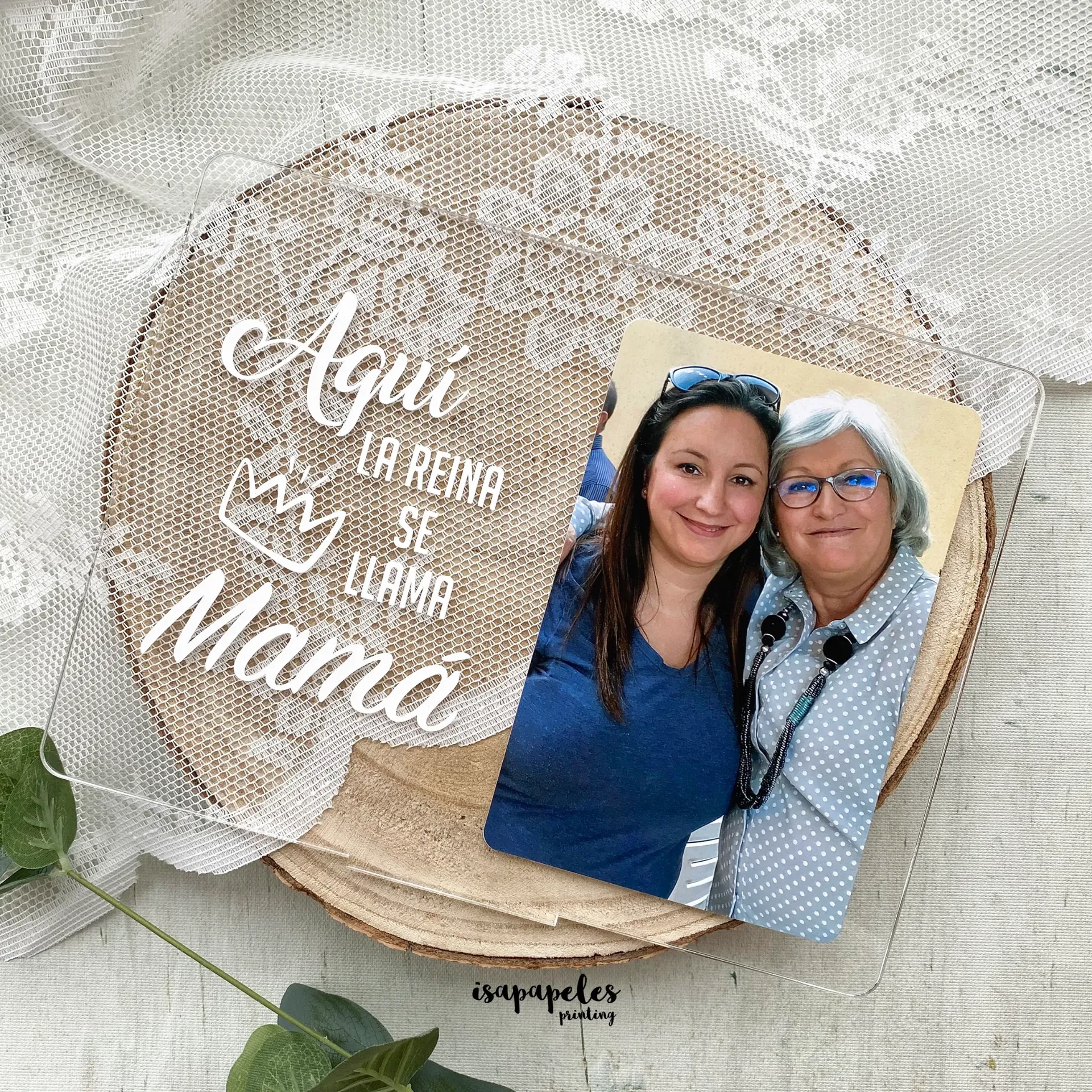 Reina de casa · Marco de fotos para mamá