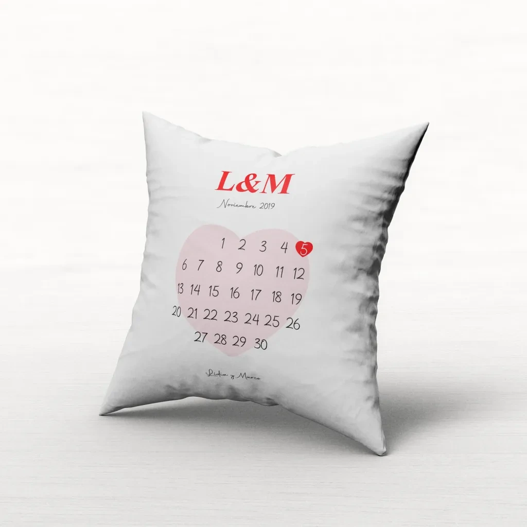 El día que todo cambió · Cojín calendario