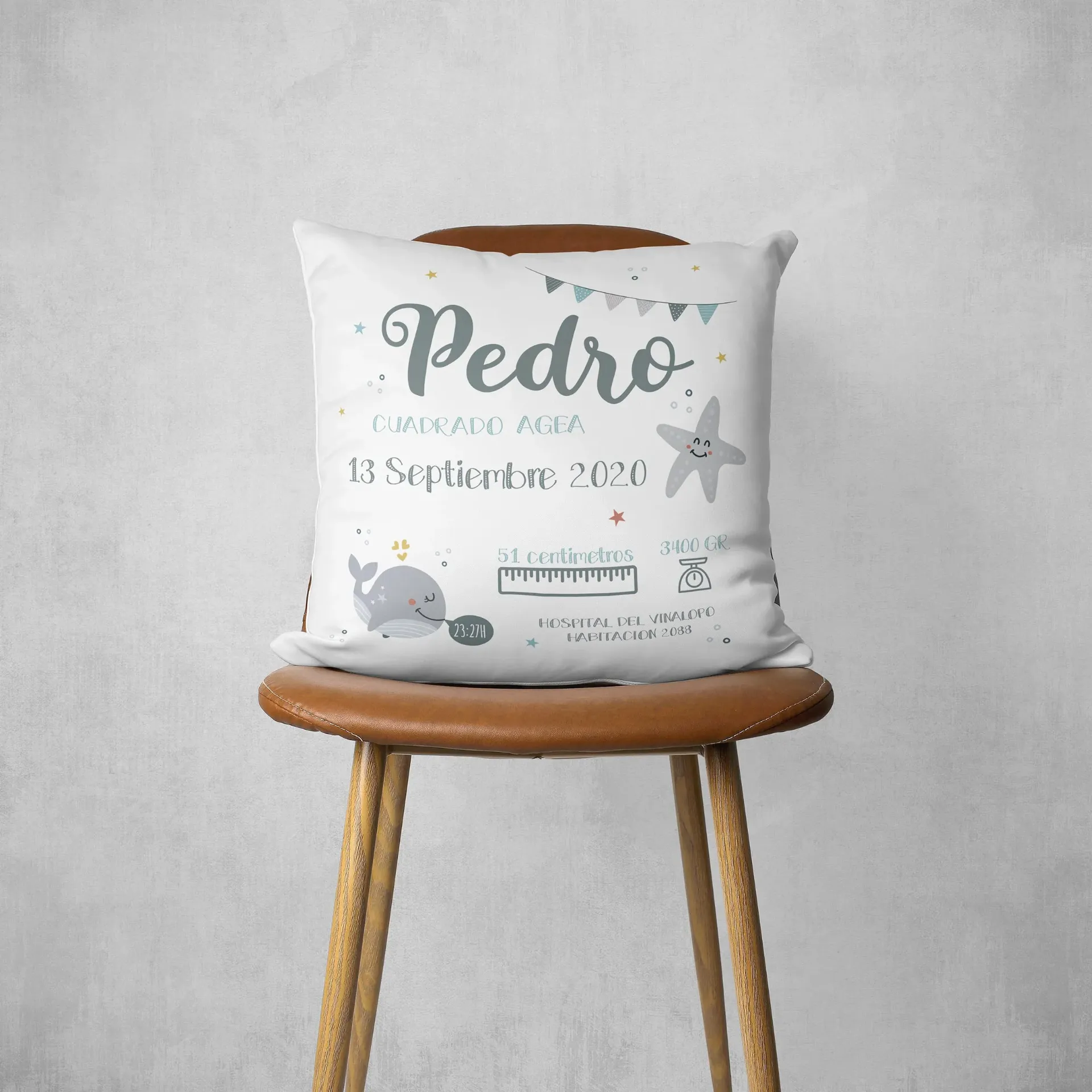 Pequeño océano · Cojín nacimiento Ocean