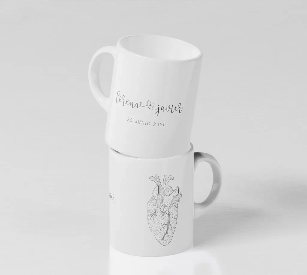 Amor en cada sorbo · Taza corazón