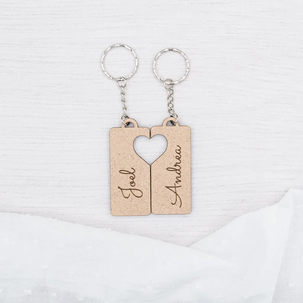 Dos mitades, un corazón · Llaveros pareja