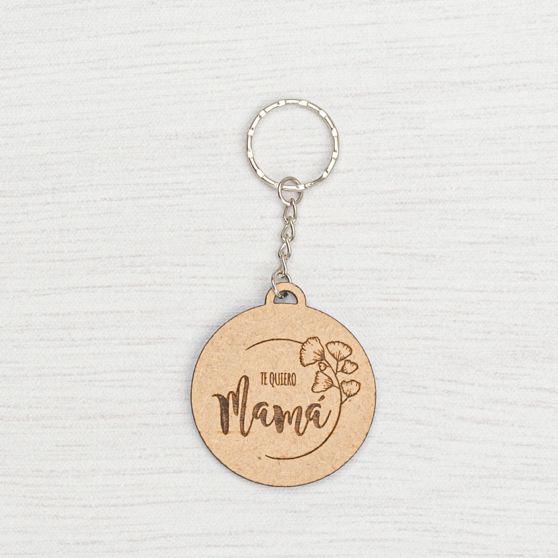 Te quiero, Mamá · Llavero de Madera