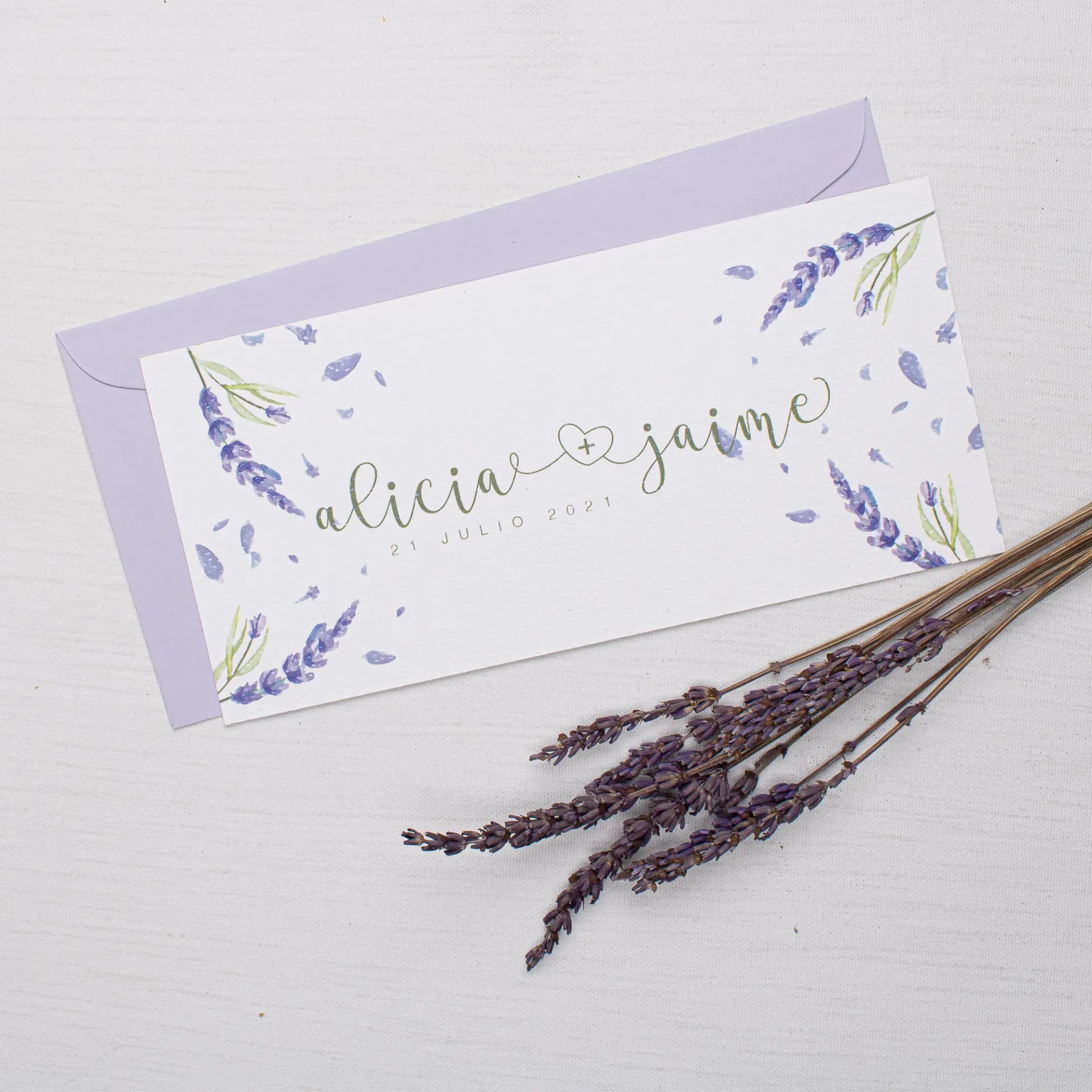 INVITACIÓN DE BODA LAVANDA