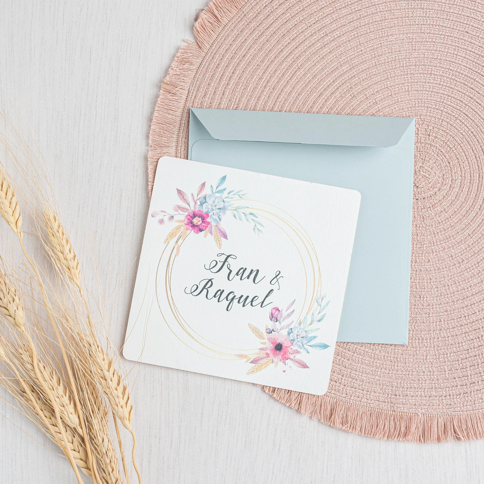 INVITACIÓN DE BODA FLORAL CHIC