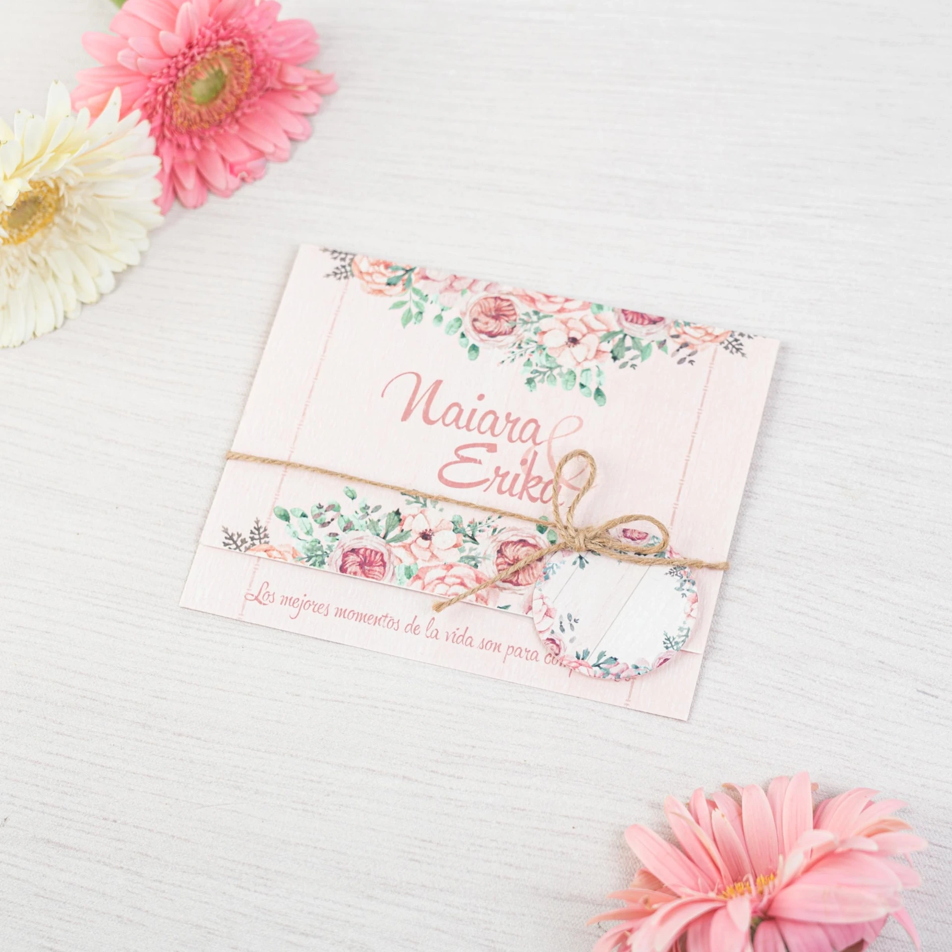 Invitación de boda Wood Love