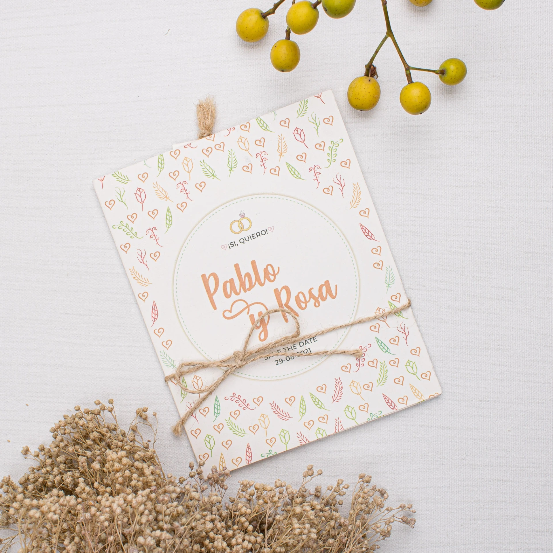 Invitación de boda Autumn Photo