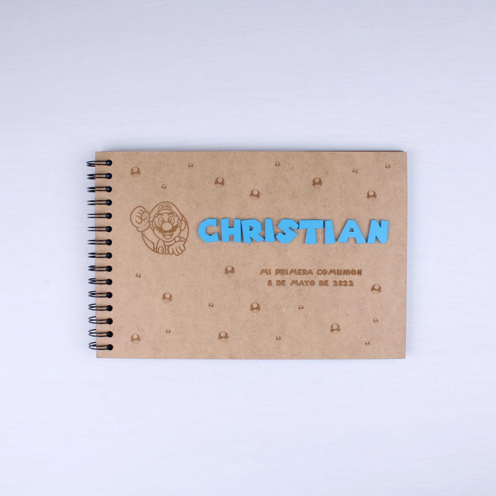 ÁLBUM DE FIRMAS COMUNIÓN NOMBRE RELIEVE 20X30