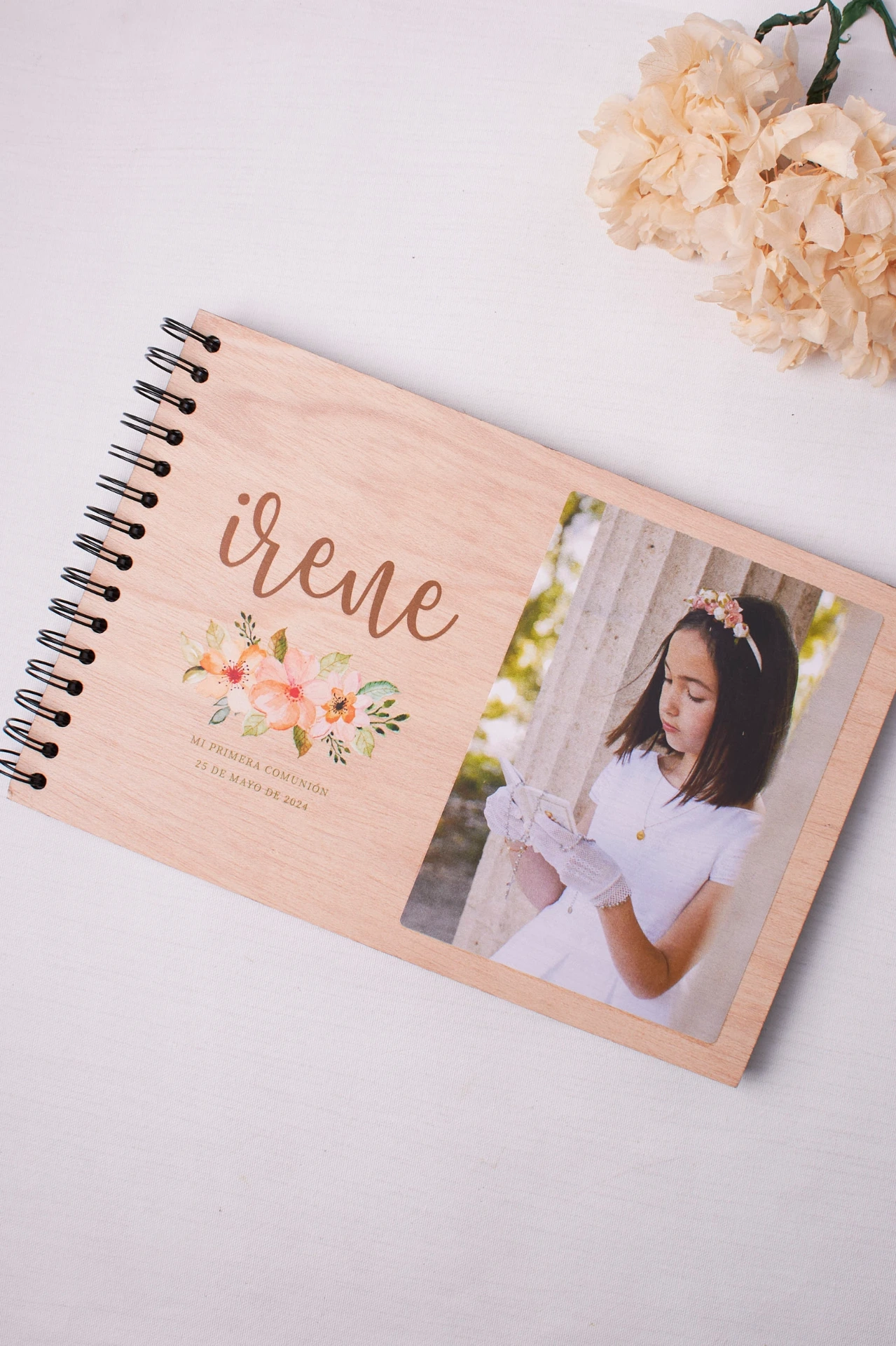 ÁLBUM DE FIRMAS COMUNIÓN FOTO MADERA 20X30