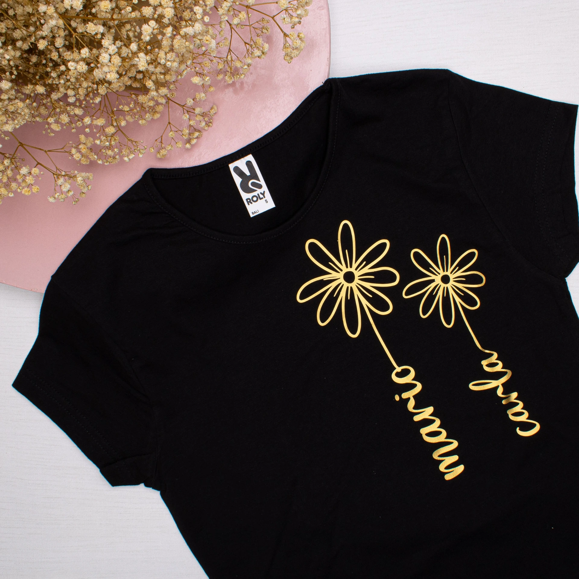 Mamá en flor · Camiseta con nombres