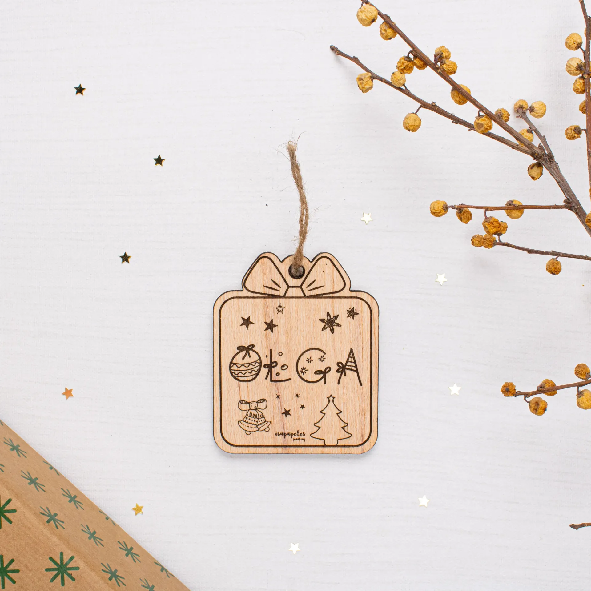 Regalos que decoran · Bola 11 Olga regalo (YUTE (CUERDA))