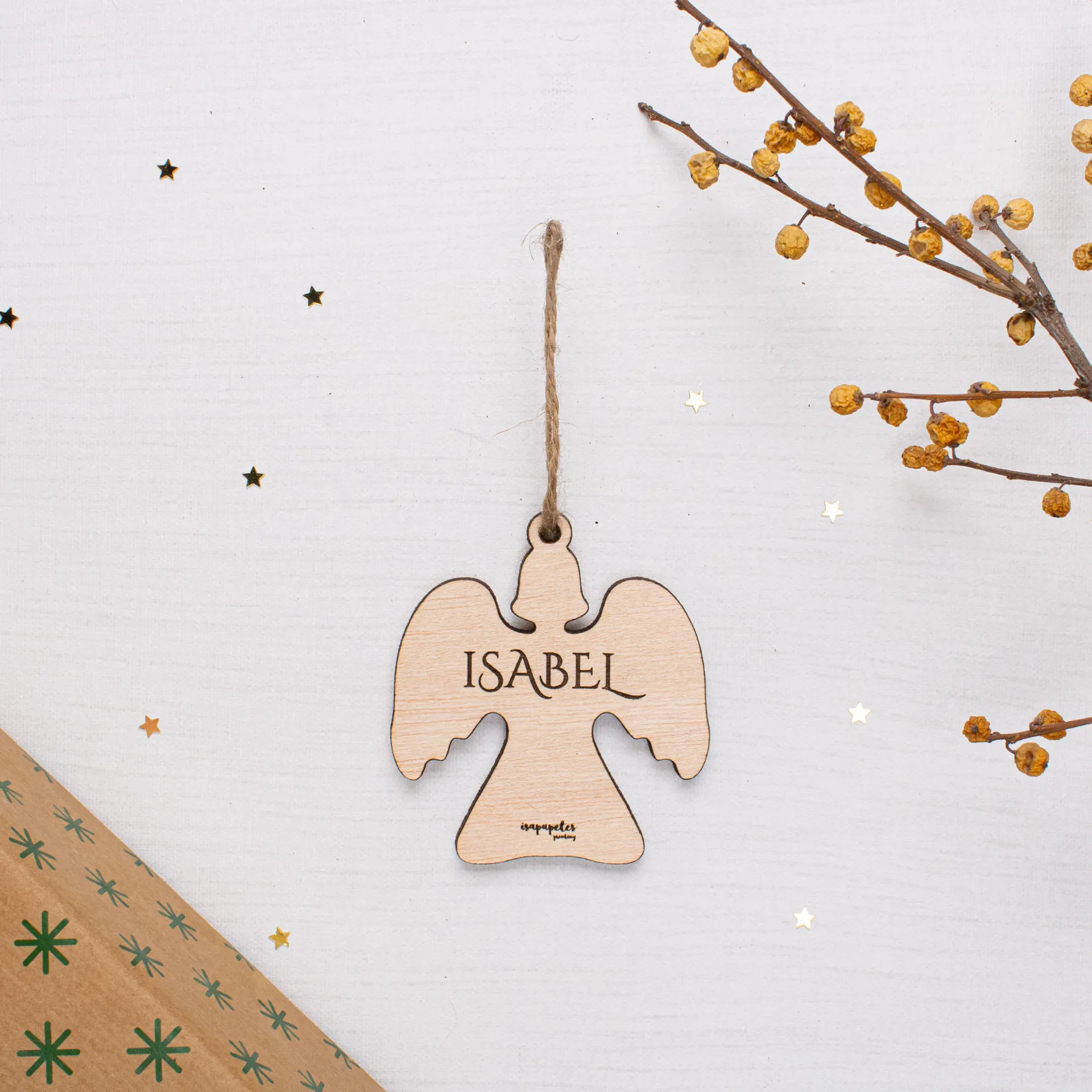 Ternura personalizada · Bola Isabel 21 angel (YUTE (CUERDA))