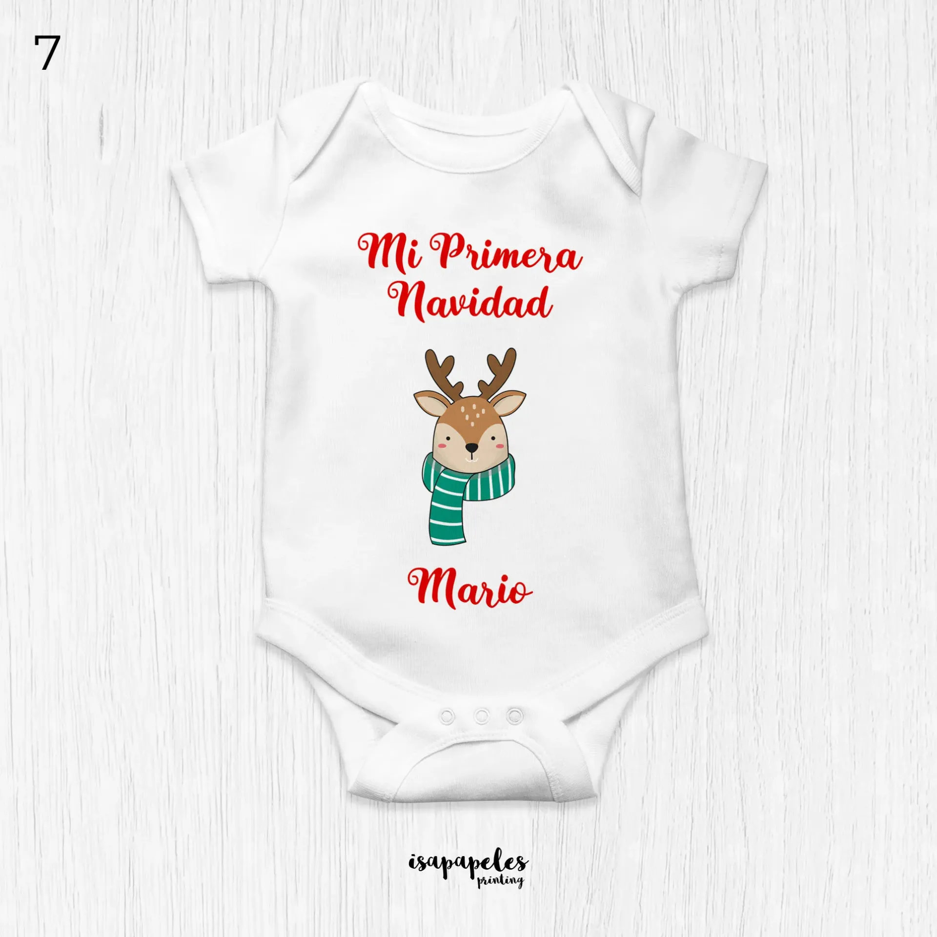 Mi primera navidad · Body (3 MESES, CORTA, MODELO 7)