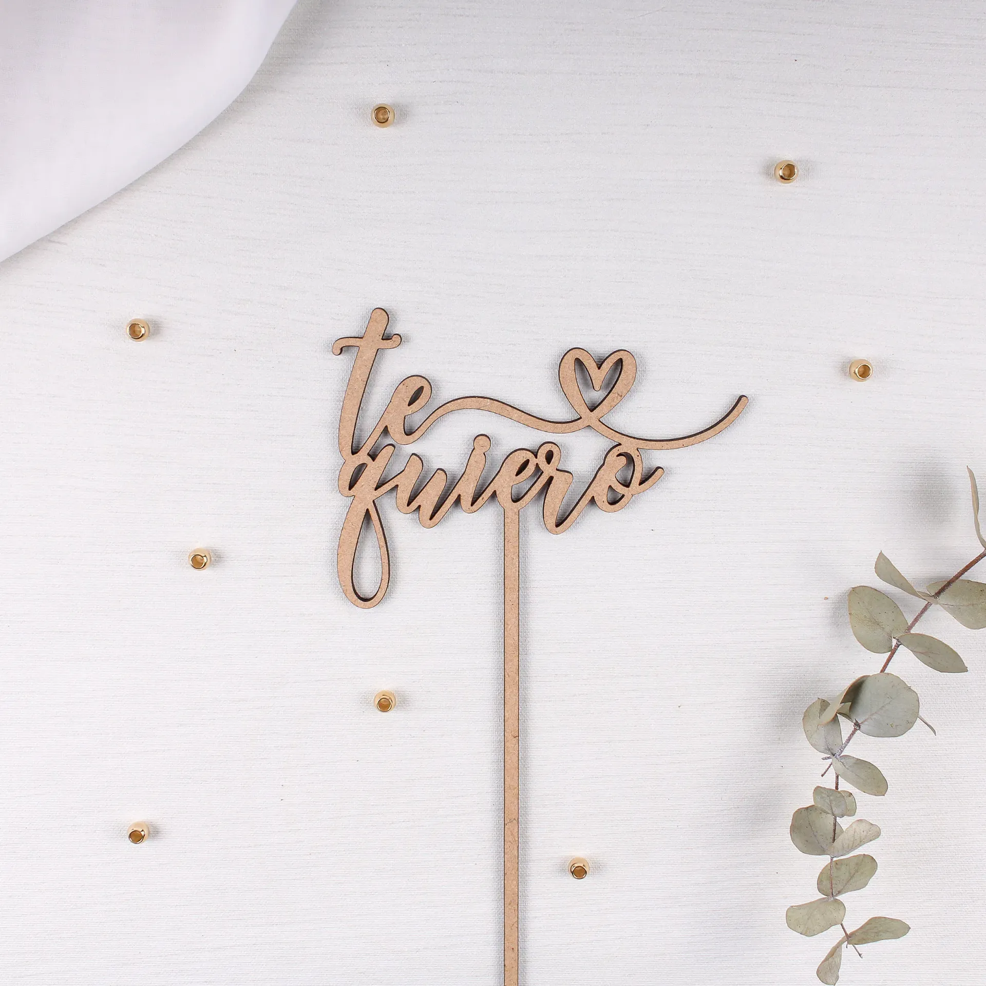 Flores con mensaje · Topper ramo frase