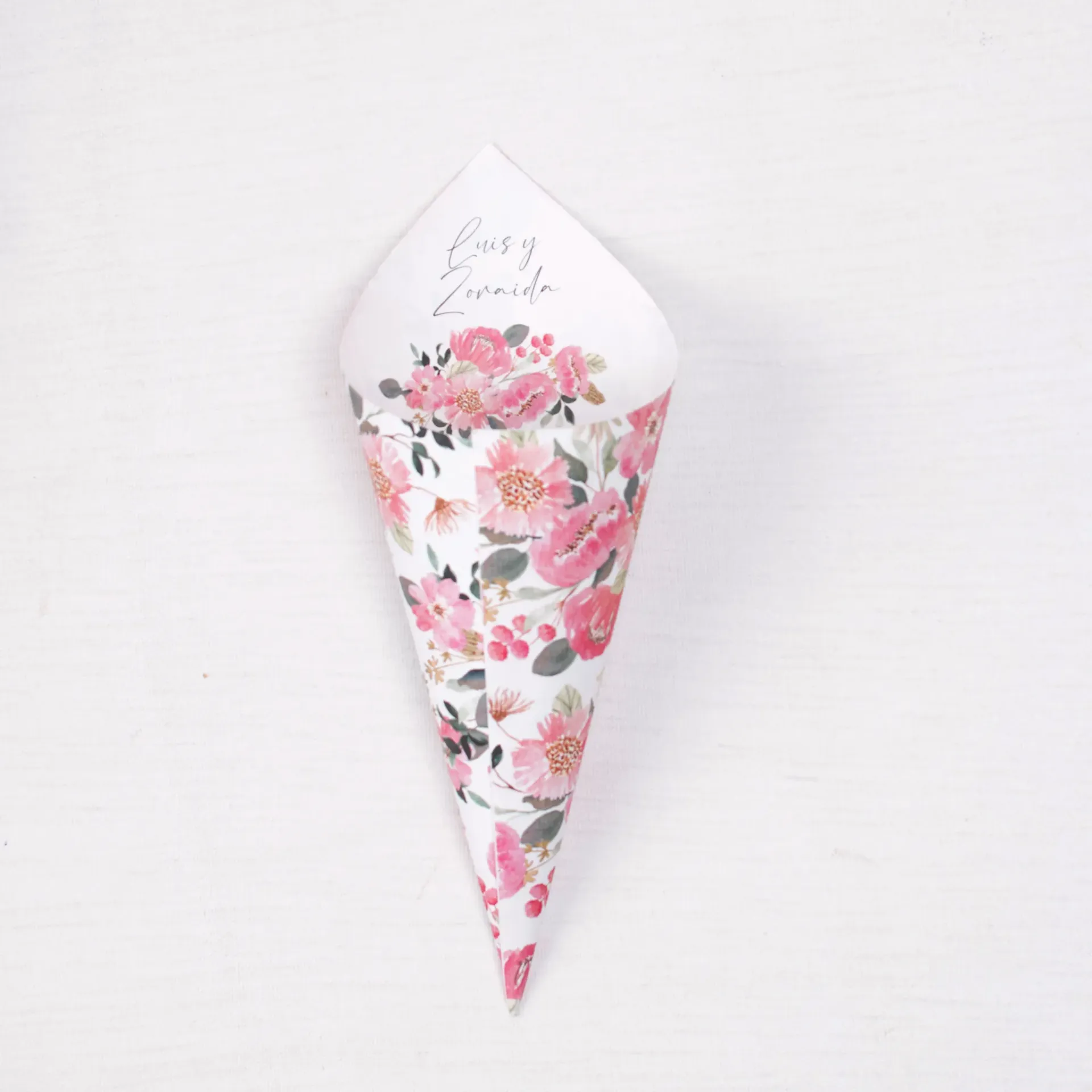 Celebración en flor · Cono boda fiesta floral (PEQUEÑO- ideal para flor seca)