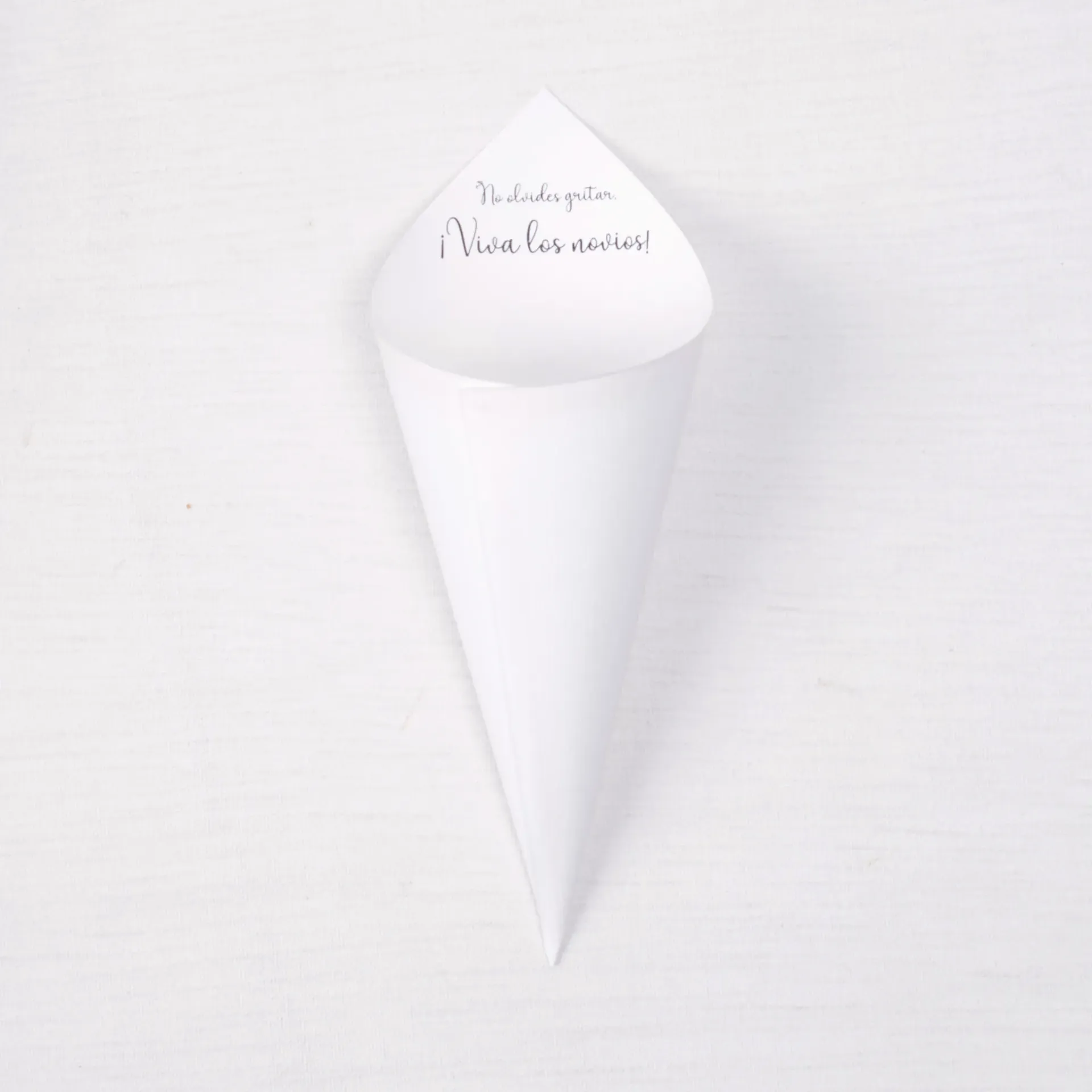 Viva los novios  · Cono boda (PEQUEÑO- ideal para flor seca)
