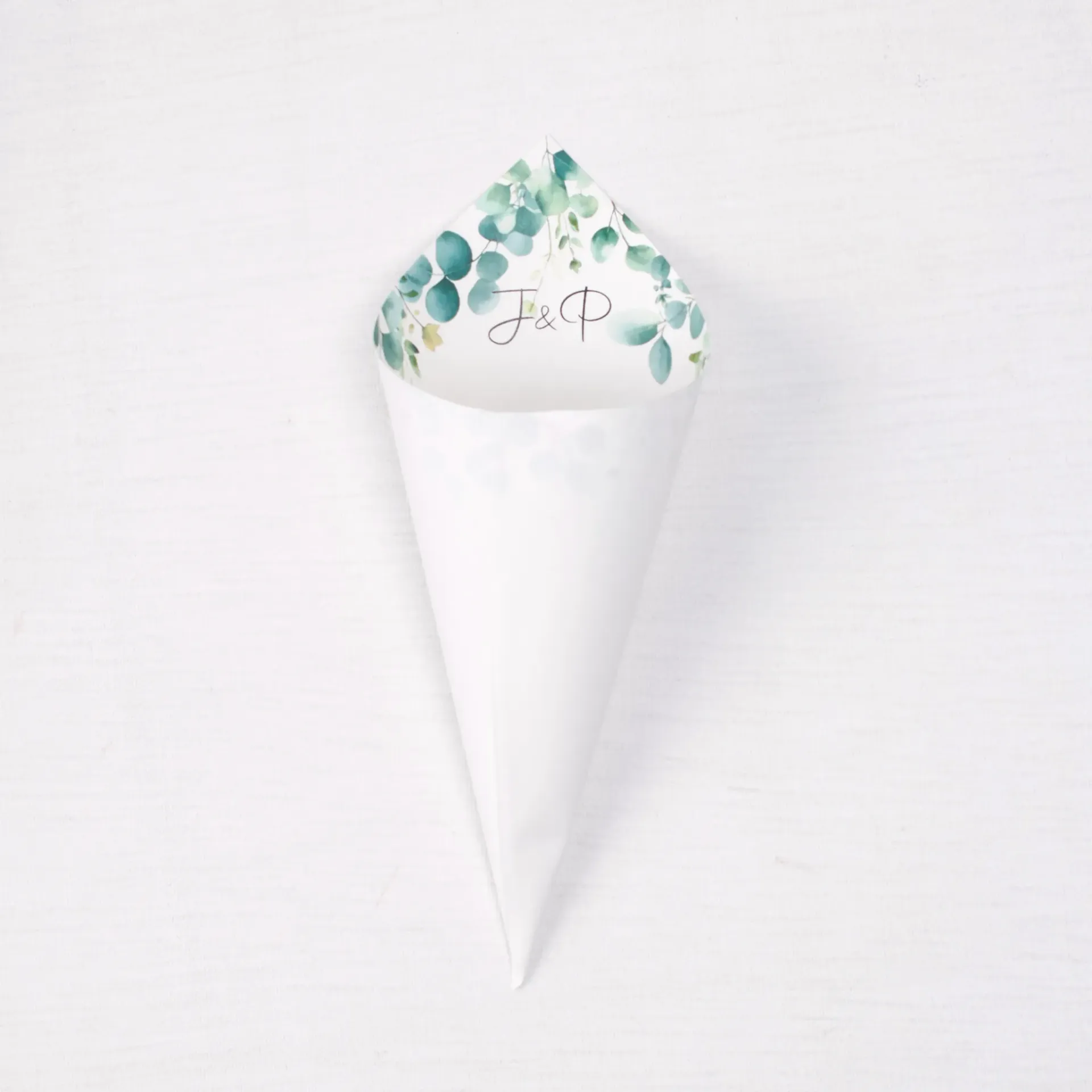 Tonos naturales · Cono boda eucalipto natural (PEQUEÑO- ideal para flor seca)