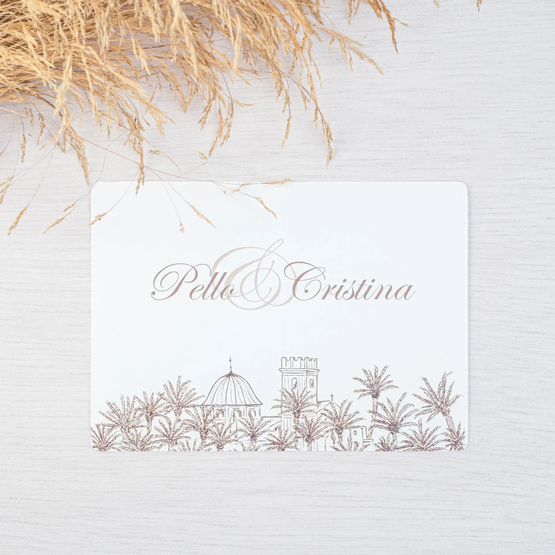 INVITACIÓN DE BODA ELCHE SKY (SI, AZUL CIELO)