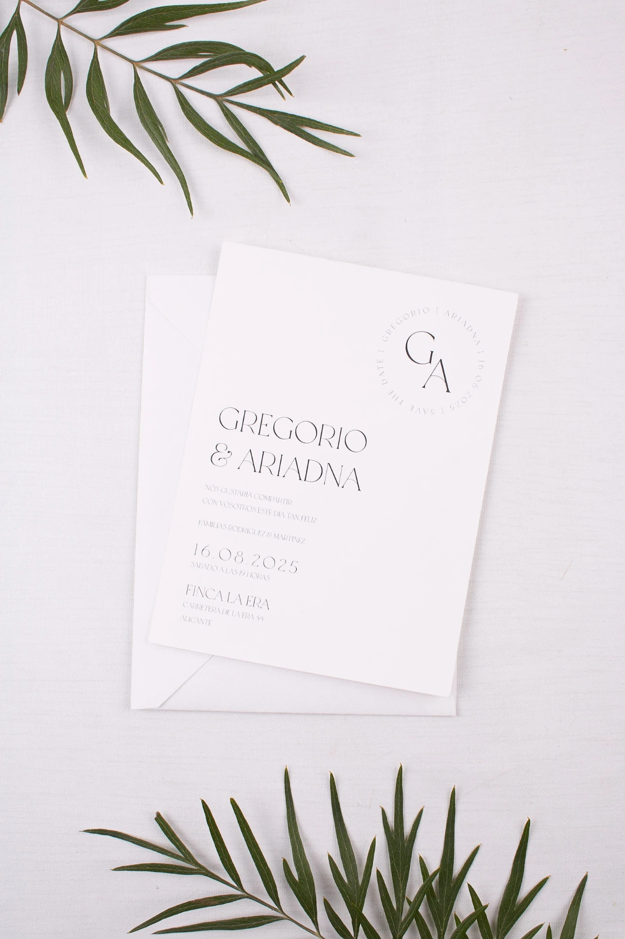 INVITACIÓN DE BODA ENVELOPE