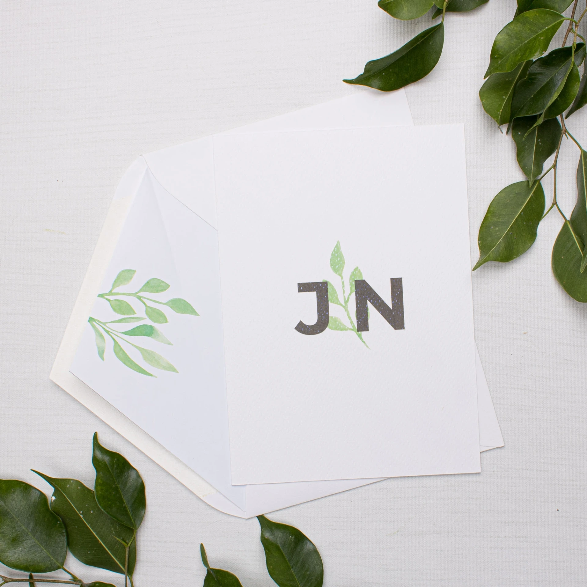 Invitación de boda Leave Initial (SI, AZUL CIELO)