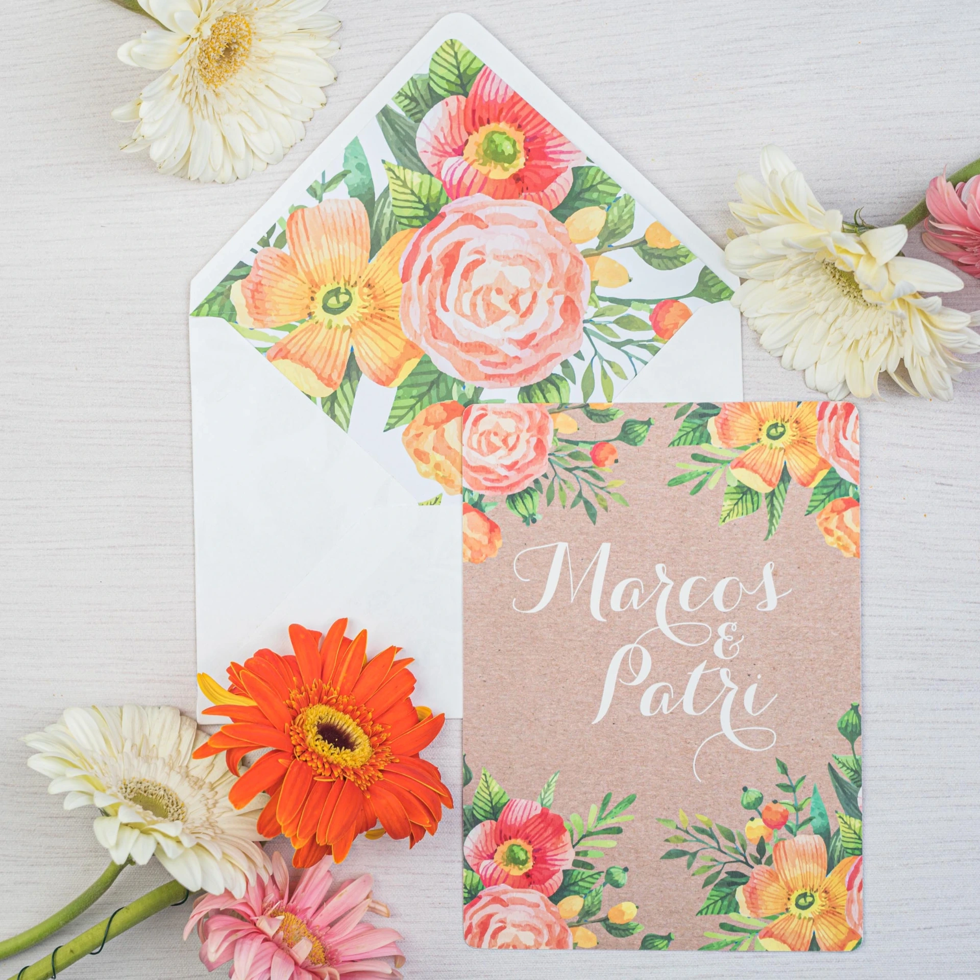 INVITACIÓN DE BODA SUMMER DREAM (SI, AZUL CIELO)