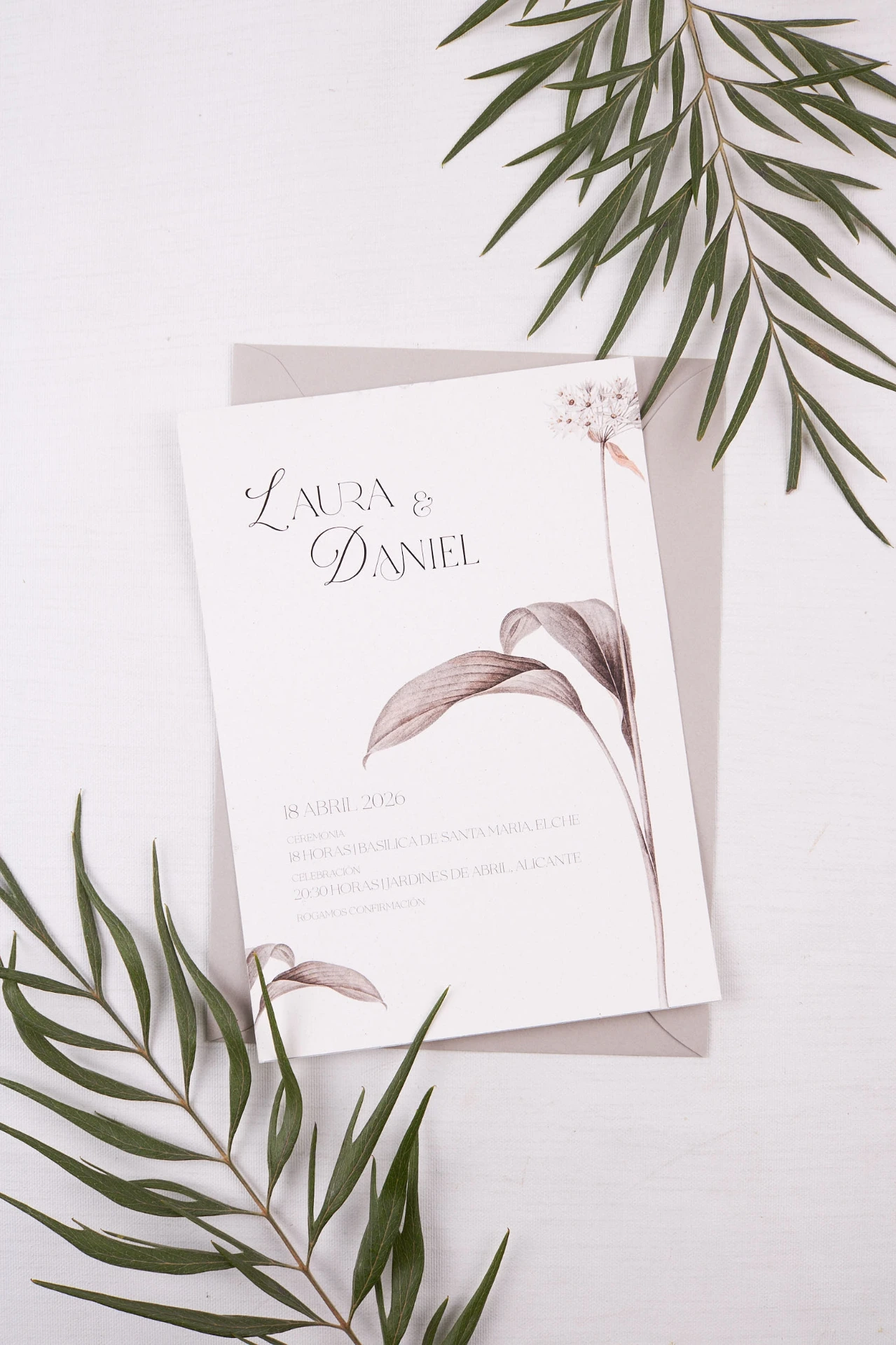 INVITACIÓN DE BODA TERRA (SI, AZUL CIELO)