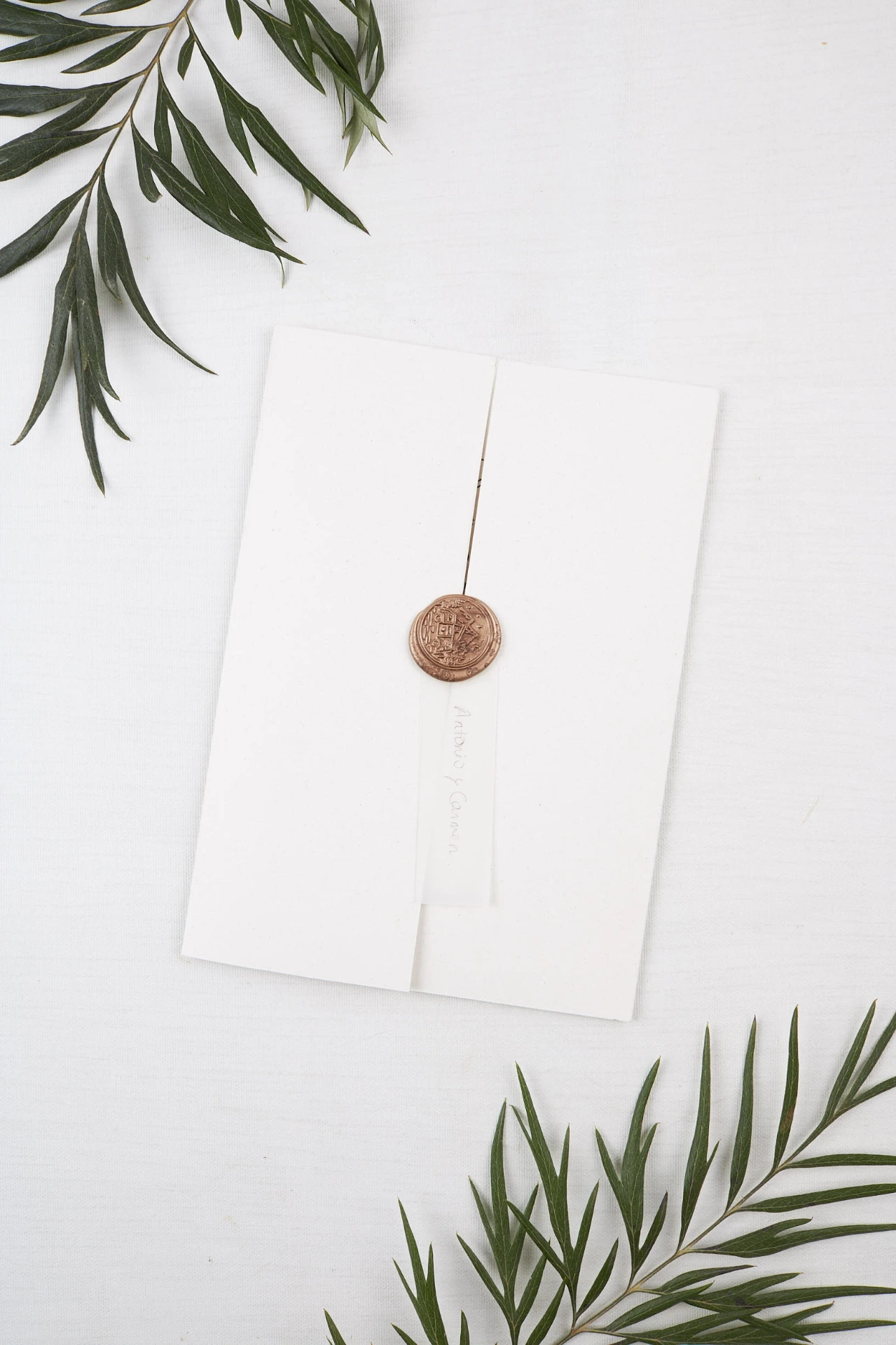 Invitación de boda Triptico Lacre